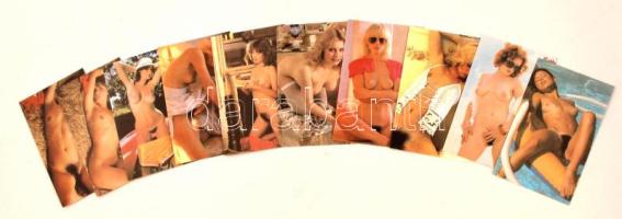 1990 Erotikus kártyanaptár, 10db, 10x6cm