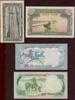 Dél-Vietnam 1955. 1D,5D + 1969. 50D + 1972. 50D,100D,500D,1000D T:I (6x),II (1x)