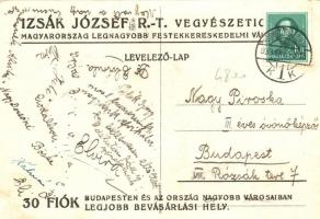 Mickey Mouse, prison "Izsák József Rt. vegyészeti gyár" advertisement on the backside s: B...