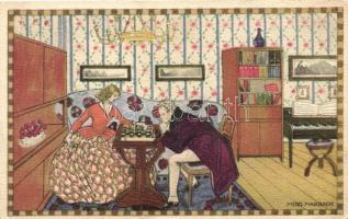 Chess art postcard, B.K.W.I. 670-6. s: Mitzi Marbach (EB)