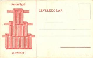 Kercseliget, Maár Gyula kastélya; hátoldalon a Kercseligeti téglagyár reklámja