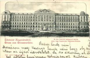 Nagyvárad, M. kir. Honvéd hadapród iskola / Kön. ung. Landwehr Cadetten-Schule / military school