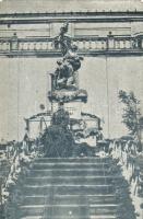 1929 Kunszentmárton, Hősök szobra avatás, József főherceg beszéde; Soós felvétele kiadja Benke Boldizsár (lyuk / pinhole)