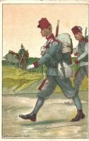 1909 Weihnachten, Neujahr, Bosnisch-hercegovinische Infanterie / K.u.K. army, Christmas and New Year greeting s: Ludwig Koch
