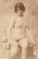 Vintage erotic nude postcard