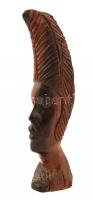 Afrikai fa szobor, repedéssel, m: 20 cm