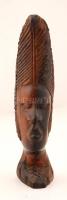 Afrikai fa szobor, repedéssel, m: 20 cm