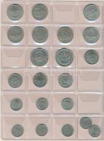 Mongólia ~1925-1970. 49db-os vegyes fémpénz gyűjtemény gyűrűs albumba rendezve, közte 1925. 5M Cu T:...