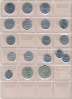 Mongólia ~1925-1970. 49db-os vegyes fémpénz gyűjtemény gyűrűs albumba rendezve, közte 1925. 5M Cu T:...