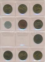 Mongólia ~1925-1970. 49db-os vegyes fémpénz gyűjtemény gyűrűs albumba rendezve, közte 1925. 5M Cu T:...