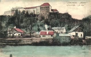 Ungvár, Uzhhorod; vár, kétnyelvű bélyegzéssel / castle, with bilingual stamp (EK)
