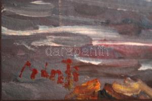 Bánfi jelzéssel: Vitorlások. Olaj, karton, jelzett, fa keretben, 23x31 cm