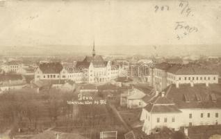 1902 Déva; Deva; Látkép a megyeházával / county hall, photo