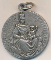 DN "Sanctus Emericus / Patrona Hungariae" ezüstözött fém medál füllel (32mm) T:2