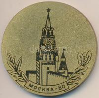 Lengyelország 1980. "Moszkva" aranyozott Br Olimpiai emlékérem eredeti tokjában (60mm) T:2...