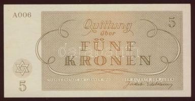 Német Birodalom/Cseh-Morva Protektorátus/Theresienstadt/Gettópénz 1943. 5Kr T:I