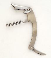 Fém kombinált nyitó(dugóhúzó és kés funkcióval), szép állapotban, h: 11 cm