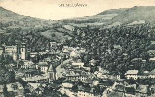 Selmecbánya, Banska Stiavnica; A város nyugati oldala az Óvárból, Joerges kiadása / view