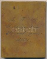 1921. "M.T.E. klubbajnokság 400 méter gyors 1921" Br díjplakett (56x71mm) T:2