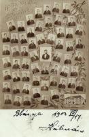 1903 Igló, Főgimnázium VIII. osztály végzett tanulóinak tablóképe / grammar school class photo