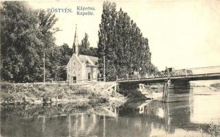 Pöstyén, Piestany; Kápolna, Vág-híd, Kapelle, kiadja Lampl Gyula / chapel, bridge