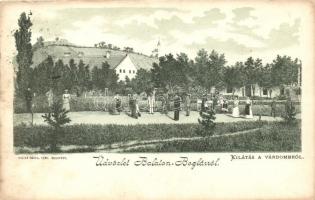 1899 Balatonboglár, Kilátás a Várdombról, Rigler részv. litho (Rb)