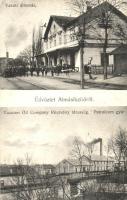 Almásfüzitő, vasútállomás, Vacuum il Company Részvénytársaság, Petróleum gyár, kiadja Raab Adolf (Rb)