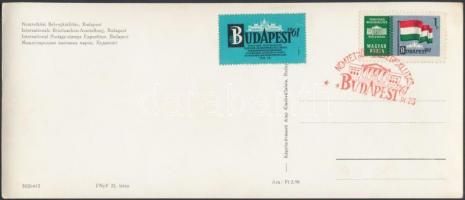 1961 Nemzetközi Bélyegkiállítás Budapest, fotólap, felbélyegezve, 23x10 cm