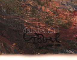 Czóbel jelzéssel: Portré. Olaj, vászon, 70×49 cm