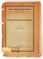 Kornis Gyula: Történetfilozófia. A MAgyar Történettudomány Kézikönyve. I. kötet 1. füzet. Bp., 1924, Magyar Történelmi Társulat. Kiadói papírkötés, rossz állapotban.