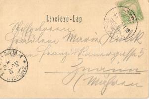 1901 Csíkgyimes, Gyimes, Ghimes; látkép híddal / panorama view with bridge (EK)