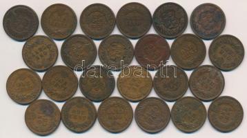 Amerikai Egyesült Államok 1880-1908. 1c Br "Indián fej" 24xklf évszám T:2-3 USA 1880-1908....