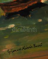 Gyimesi jelzéssel: Halászok. Olaj, karton, keretben, 48×60 cm