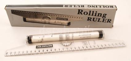 Novatec mérnöki vonalzó, eredeti dobozában, szép állapotban, h: 31 cm