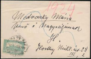 1924 Berzeviczy Albert (1853-1936) politikus, MTA tag saját kezű újévi üdvözlete névjegyén eredeti borítékban, 6x10cm