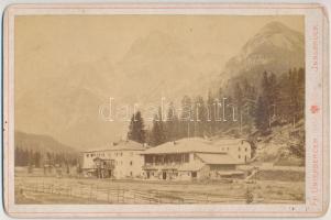 cca 1890 Schluderbach, Ampezzo, Dél-Tirol (Olaszország), keményhátú fotó, 11x16cm
