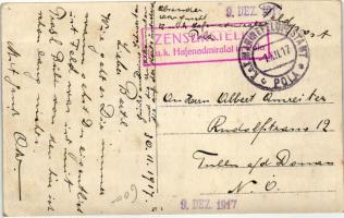 1917 Az SMS Szent István csatahajó / K.u.K. Kriegsmarine battleship with mariners on board, photo (E...