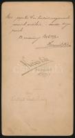 1896 Horváth Béla, Csilizradvány (felvidék), keményhátú kabinetfotó Kozics Ede, Pozsony, verzón feli...