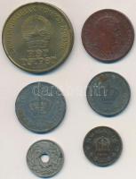 Vegyes: Franciaország 1927. 5c Cu-Ni + Mongólia 1971. 1T Al-Br "Forradalom 50. évfordulója"...