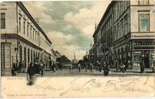 Debrecen, Kossuth utca, Ifj. Pájer üzlete, kiadja Telegdi K. Lajos utóda (EK)