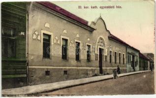 Budapest III. kerületi katolikus egyesületi ház, hátoldalon &#039;1940 Nemzetközi Vásár&#039; So. Stpl (EK)