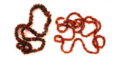 2 db  borostyán nyaklánc