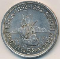 Dél-Afrika 1952. 5Sh Ag "Capetown" T:2 South Africa 1952. 5 Shilling Ag "300th Anniversary - Founding of Capetown" C:XF