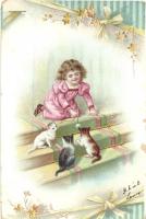 10 db RÉGI motívumlap, vegyes minőség; művész, folklór, üdvözlő / 10 old motive postcards, mixed qua...