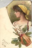 25 db RÉGI motívumlap, vegyes minőség; művész, folklór / 25 old motive postcards, mixed quality; art...