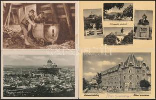 66 db MODERN fekete-fehér magyar városképes lap az 50-es és 60-as évekből, vegyes minőség / 66 modern black and white Hungarian town-view postcards from 1950s and 1960s