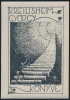 A Tóth Sándor (1904-1980) :Ex libris (cca 1935), klisé, papír, 9x6cm