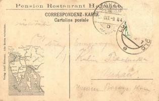 Mali Losinj, Lussinpiccolo; Hotel Hofmann, map on the backside (Rb)