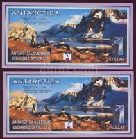 Antarktika 2001. 1$ (2x) egymásutáni sorszámmal T:I