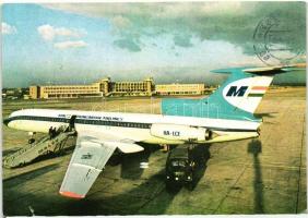 12 db MODERN MALÉV repülős és térképes képeslap / 12 modern MALÉV airplanes and maps postcards